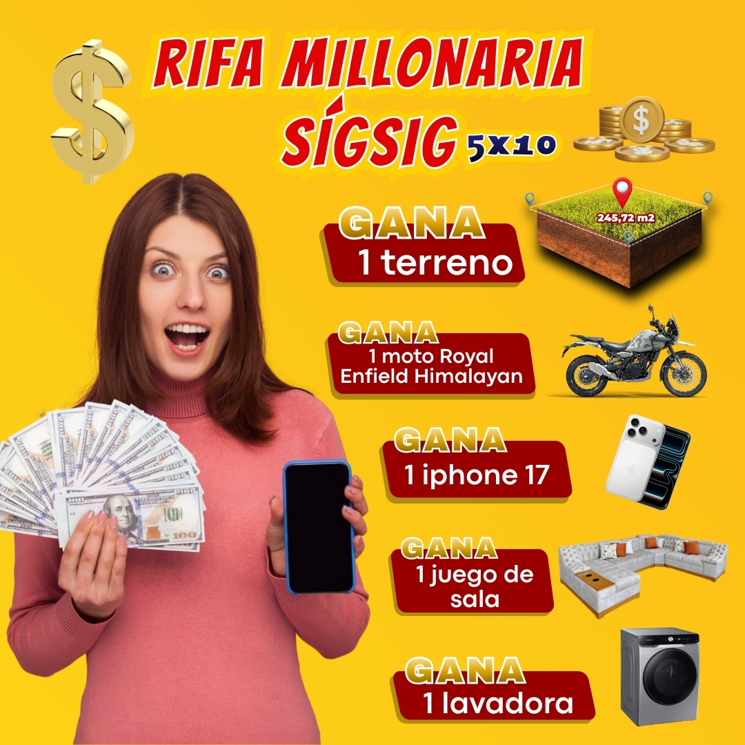 Todos los premios - Rifa Millonaria Sígsig